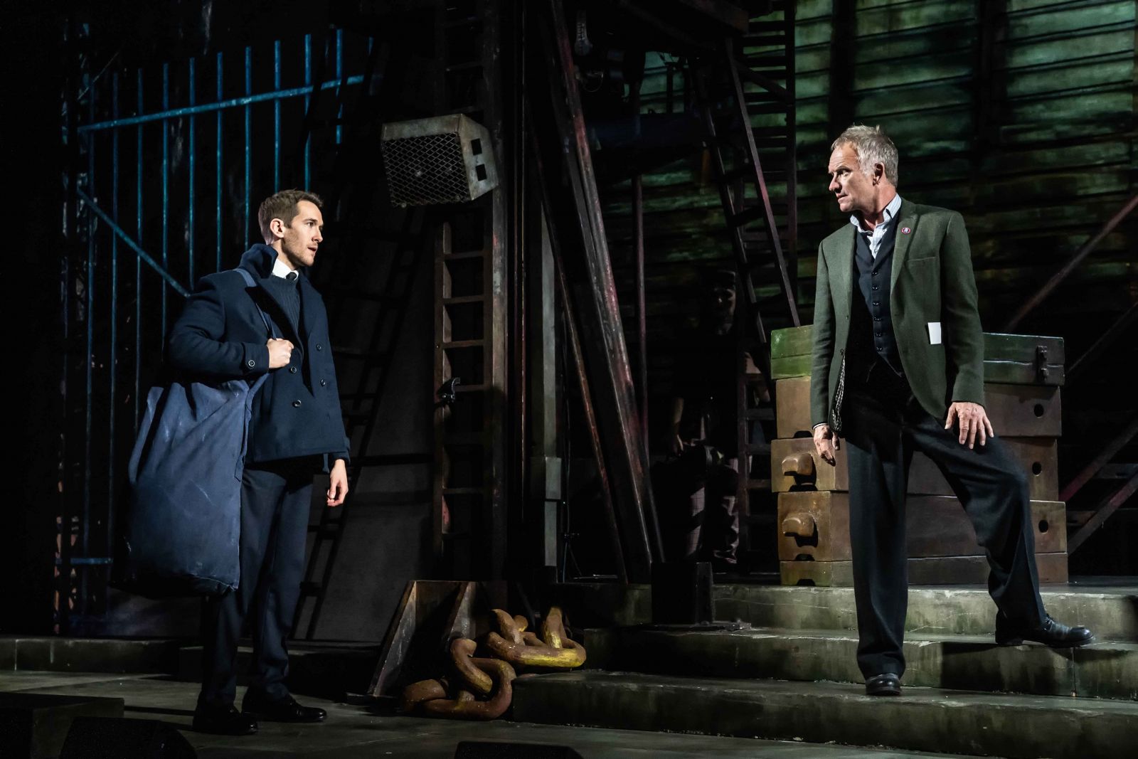Oliver Savile (Gideon Fletcher) and Sting (Jackie White) in THE LAST SHIP. Photo: Mathew Murphy